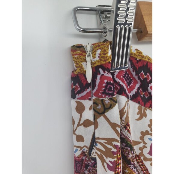 Graphic Print High Split Skirt Bohemian Maxi Small New - Picture 4 of 8